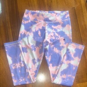 Champion Kids Tie-Dye Leggings - Lavender and Peach